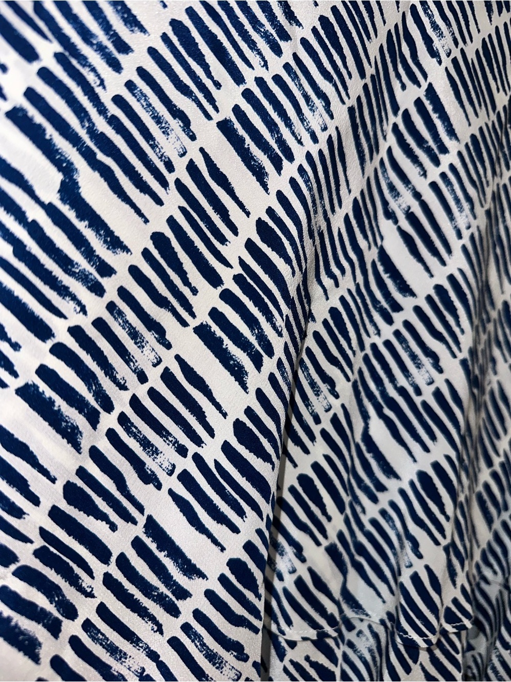 Amanda Uprichard 100% Silk Size Small Navy and White Printed Layered Dress - Picture 8 of 11